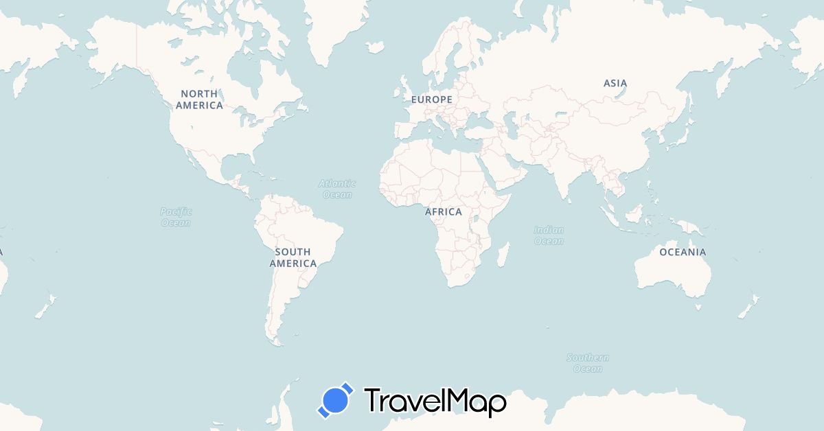 TravelMap itinerary: driving, bus, plane in Mexico, United States (North America)
